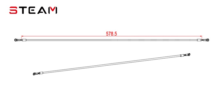 (MK55021) Tarot 550 tail servo pull bar - Πατήστε στην εικόνα για να κλείσει